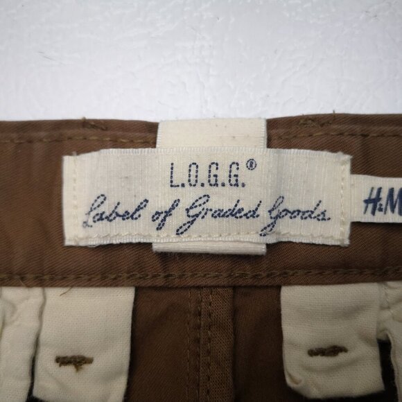 H&M L.O.G.G. Label of Graded Goods Men's Size 33 Skinny Fit Brown Pants - Picture 3 of 14